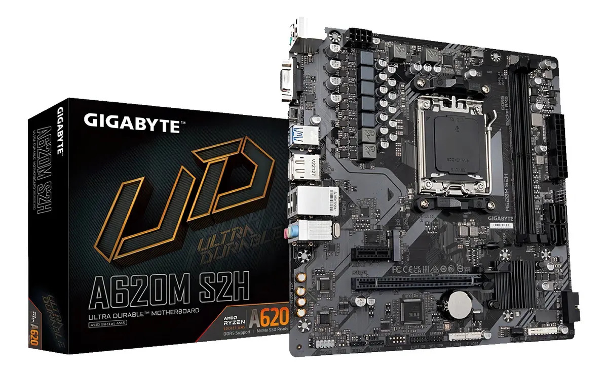 Motherboard Gigabyte A620m S2h Am5 Ryzen 7000 Ddr5 P Color Black