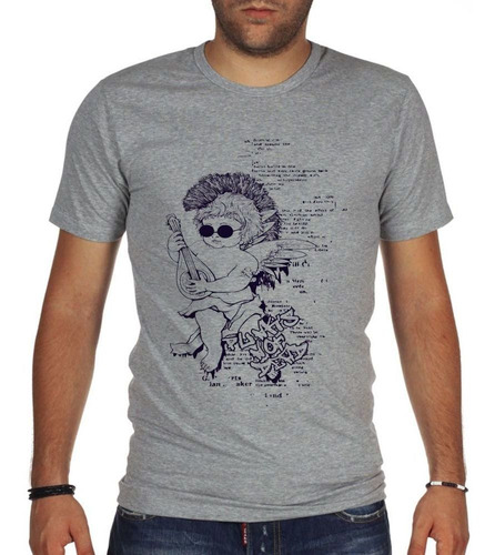 Remera De Hombre Punks Not Dead Angel Bebe Cupido Tocando