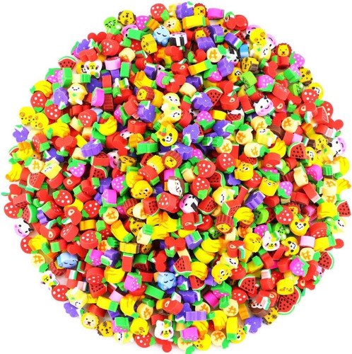 Pralb 1000 Gomas De Borrar, Colección De Frutas, Vegetales A