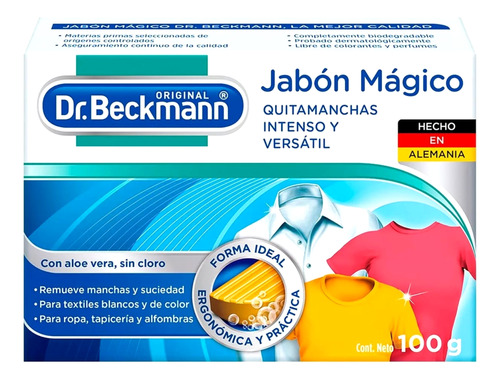 Jabón Mágico Quitamanchas Para Ropa Dr. Beckmann 100g