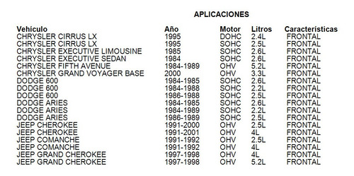 Buje Caja Transferencia Frontal Dodge Shadow 1993 2.5l Mopar