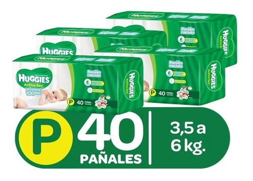 Pañales Huggies P X 160 Unidades - Bebés Y Niños