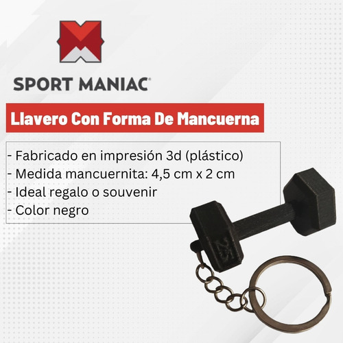 Imagen 2 de 4 de Llavero Con Forma De Mancuerna Pesas Fitness - Ideal Regalo