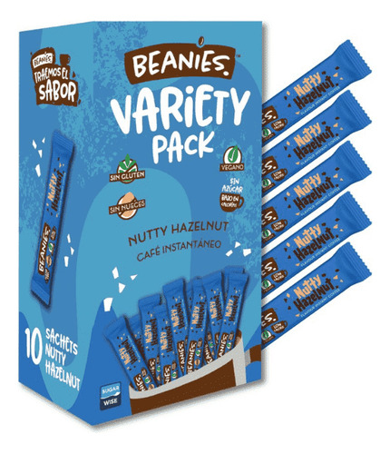Beanies Café Variety Pack Nutty Hazelnut Sin Gluten 20 G