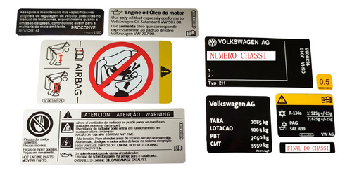 Kit Adesivos Etiquetas Volkswagen Amarok - Informe O Chassi