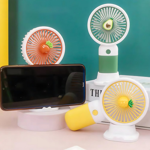 Mini Ventilador Portátil De Mano Abanico para niños Con Base 2pcs