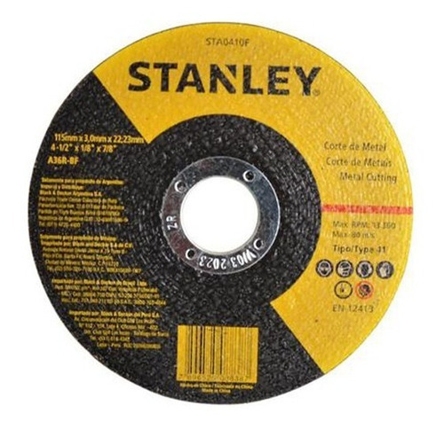Disco De Corte 115x 3,0x 22,23mm Metal Sta0410f Stanley