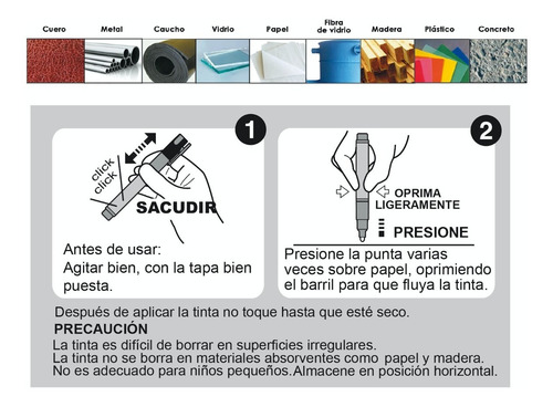 Imagen 2 de 3 de Marcador Plumon Paint Marker Pentel Mmp20 Color A Escoger