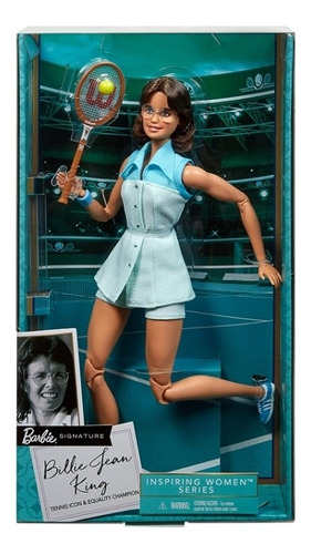 Barbie Articulada Tenis Wilson Ed Limitada Billie Jean King