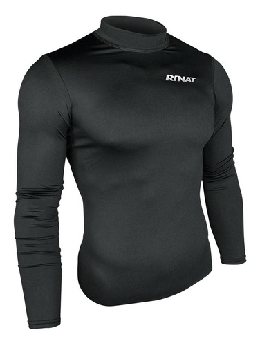 Imagen 2 de 2 de Jersey De Compresión Rinat Under Wear Manga Larga Negro Ad.