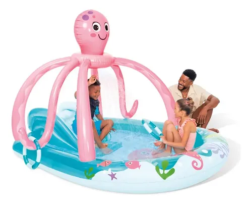 Aire De Jeux Pieuvre Intex - Toboggan Et Pulvérisateur Intégré Pour Enfants Dès 2 Ans