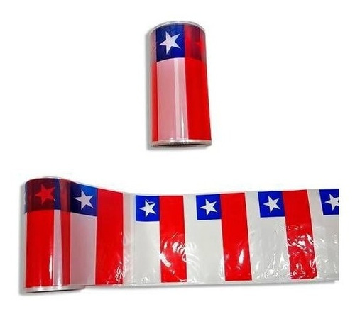 Bandera Chile Plastica Por Rollo 1 Kilo
