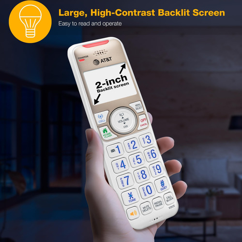 At&t 3-handset Dect 6.0 Bluetooth Expandible Teléfono Inalám