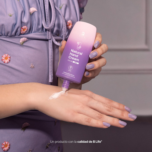 Kit 3 Cremas de 80ml B Life Natural hand cream Vitamina E y Niacinamida con Fragancia lavanda