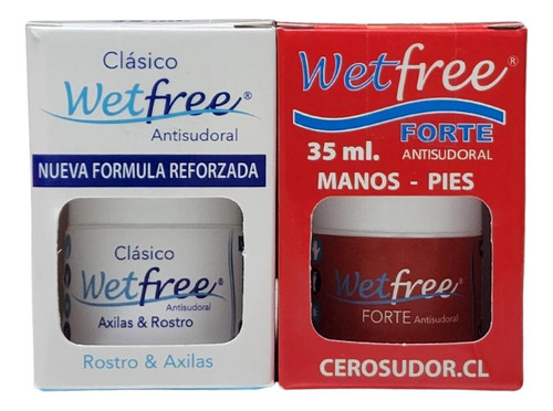 Desodorante Wetfree Pack Clasico + Forte Con Envio Gratis.