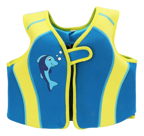 Chaleco De Natación Para Niños, Azul, Diseño De Aleta Regula