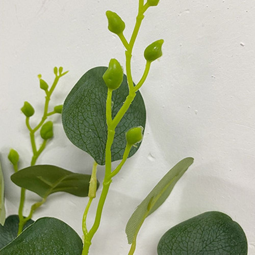 Cw Hojas Artificiales De Eucalipto, Follaje De Seda, Fruta
