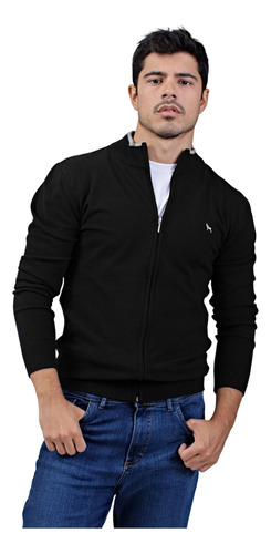 Campera Tejida Negro, Hombre. Bravo Jeans. Talle S Al 3xl