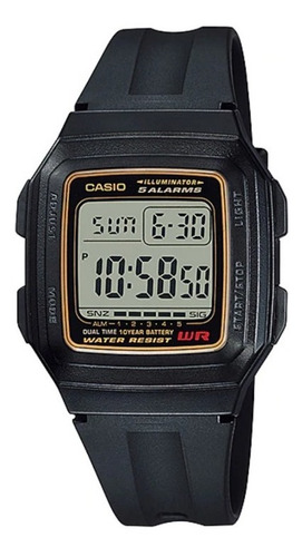 Relógio Masculino Digital Casio F-201wa-9adf - Preto + Nf