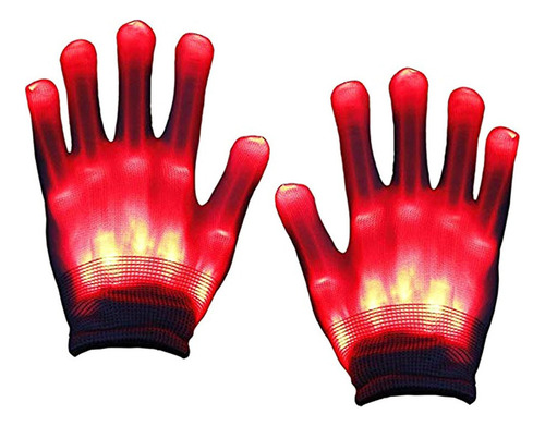 Guantes De Luz Led Que Cambian De Color Luminoso Intermitent