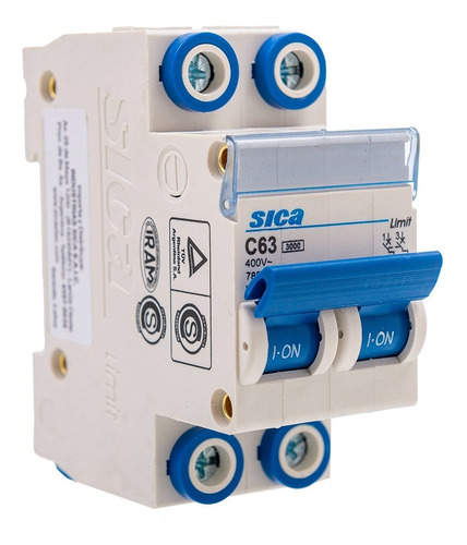 Imagen 4 de 6 de Llave Térmica Sica - Bipolar 63a - Capacidad 3000a - Iram