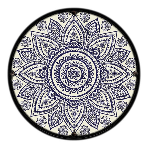 #169 - Cuadro Decorativo Vintage 30 Cm / Mandala No Chapa