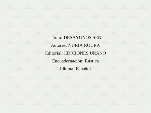Desayunos Sen - Núria Roura