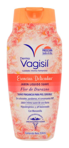 Dermo Vagisil Jabón Líquido Suave Íntimo Femenino Durazno