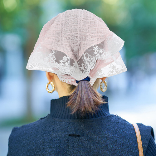 Pañuelo De Encaje Para Mujer, Pañuelo Con Cabeza Triangular