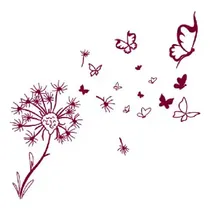 Comprar Sello Decorativo Plantec Grande 8x8 Cm Diente De León 57025 Tinta 57025 - Diente De Leon Mariposa Exterior Violeta Oscuro