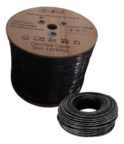 Cable Utp Internet  25 Metros Cat5e Exterior Redes