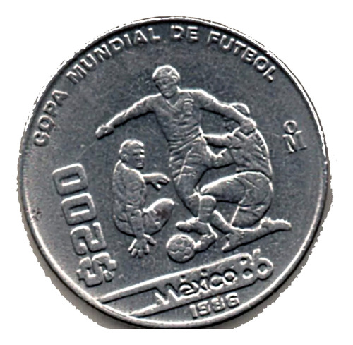 Moneda Docientos Pesos $200 Conmemorativa  Fub Boll 1986