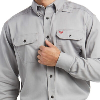 Ariat 10012253 Flame-resistant Shirt,gray,s Aad