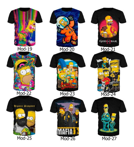Camiseta Simpsons Bart Adultos Niños Exclusivas Algodón