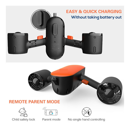 K Scooter De Mar Subacuático Bluetooth Buceo Agua Scooter Rc