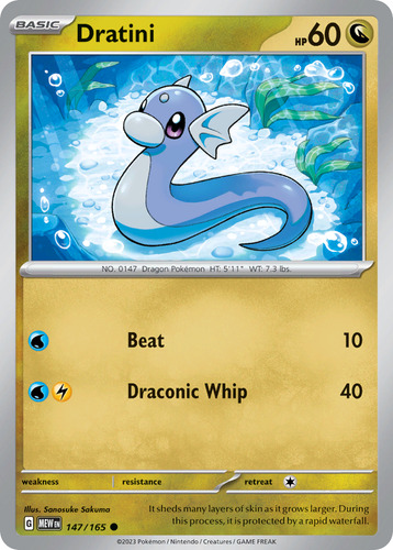 Dratini 147/165 Carta Pokemon 151 Scarlet & Violet