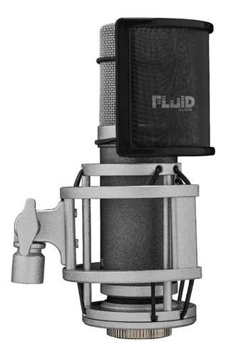 Microfono Fluid Audio Axis Condenser Profesional Cardioide Color Plateado