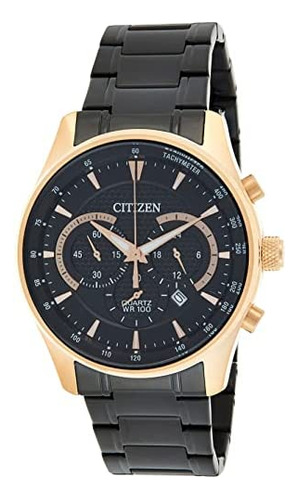 Citizen Cronógrafo Cuarzo Esfera Negra Reloj Para Hombre Ane