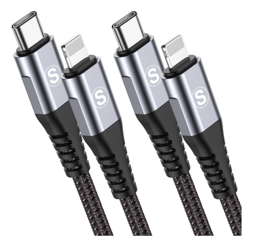 Paquete De 2 Cables De Conexión Usb C De 6.6 Pies, [certific
