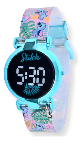 Relógio digital LED Disney Stitch Lilo