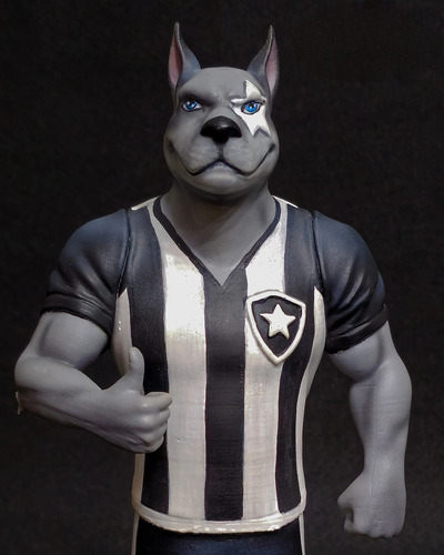Boneco Mascote Botafogo - Cachorro Biriba - Colecionável 3d