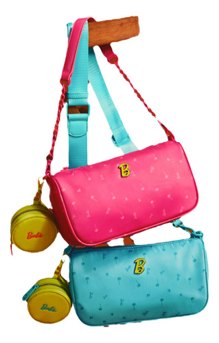 Bolso Mediano Barbie Gorett Br25066-p Cian Lisa Níquel Cian