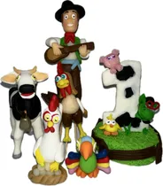 Comprar Adorno De Cumpleaños La Granja De Zenon Y Vela Tematica