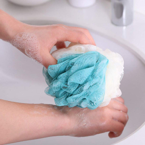 Lissomplume Bath Shower Sponge Loofah Mesh Pouf Brush Ball E