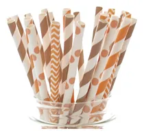 Comprar Pajitas De Acción De Gracias, Pajitas De Papel Naranja Y Mar