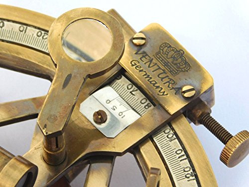 Imagen 3 de 4 de Sextante Nautico De Laton Antiguo Para Regalar
