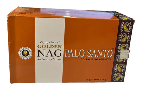 Incenso Massala Golden Nag Vareta Goloka Palo Santo Unidade