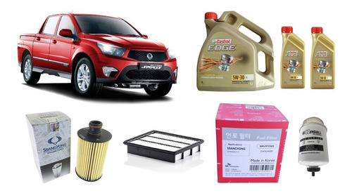 Filtros Ssangyong Actyon Sport +  Castrol Edge 5w30