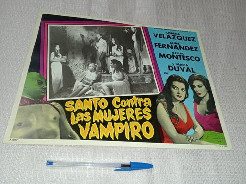 Póster Santo Contra Las Mujeres Vampiro!. Lorena Velázquez. (Usado)