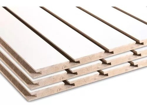 Mdf Acanaladas Blanca 1c 1,22 X 2,44 18mm